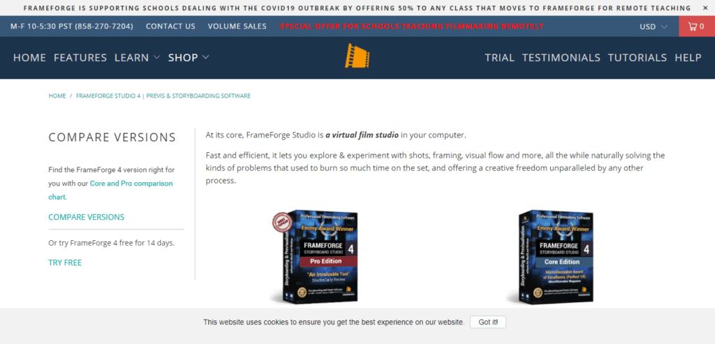 logiciel storyboard - frameforge studio